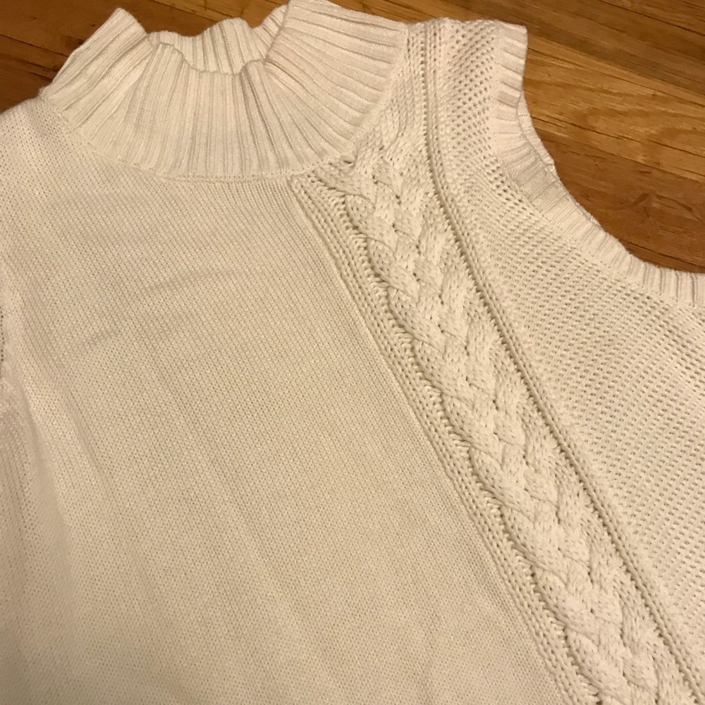 NWOT Timo Weiland white fringe sweater dress - Picture 2 of 8